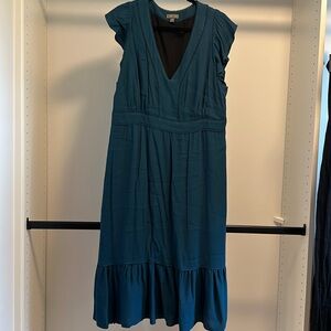 J.Crew Point Sur Teal Blue Dress. NWOT Size 16